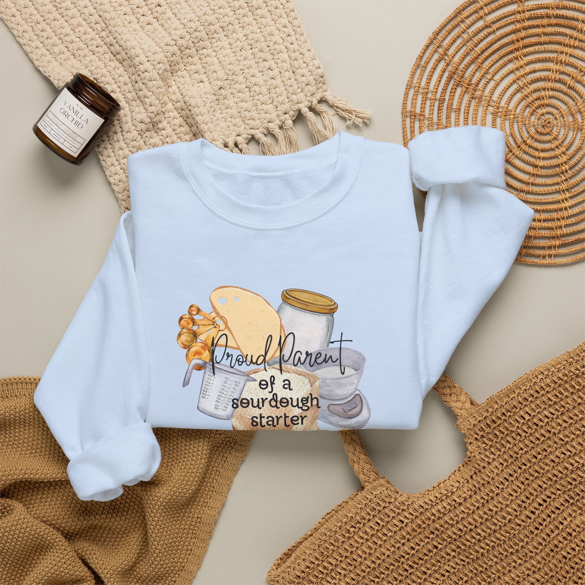 Proud Parents Of A Sourdough Starter Crewneck Sweatshirt