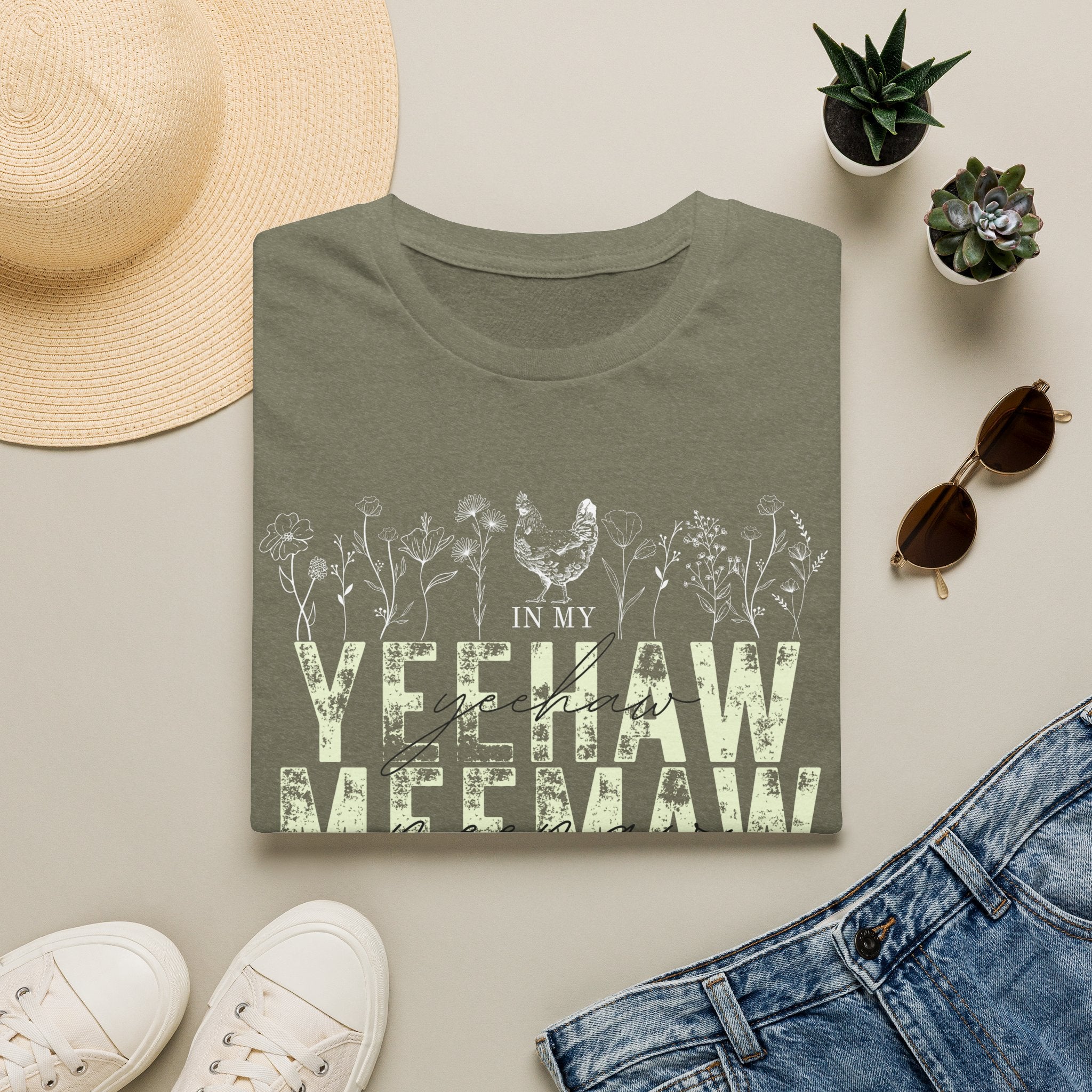 In My Yeehaw Meemaw Era Womens Tshirt