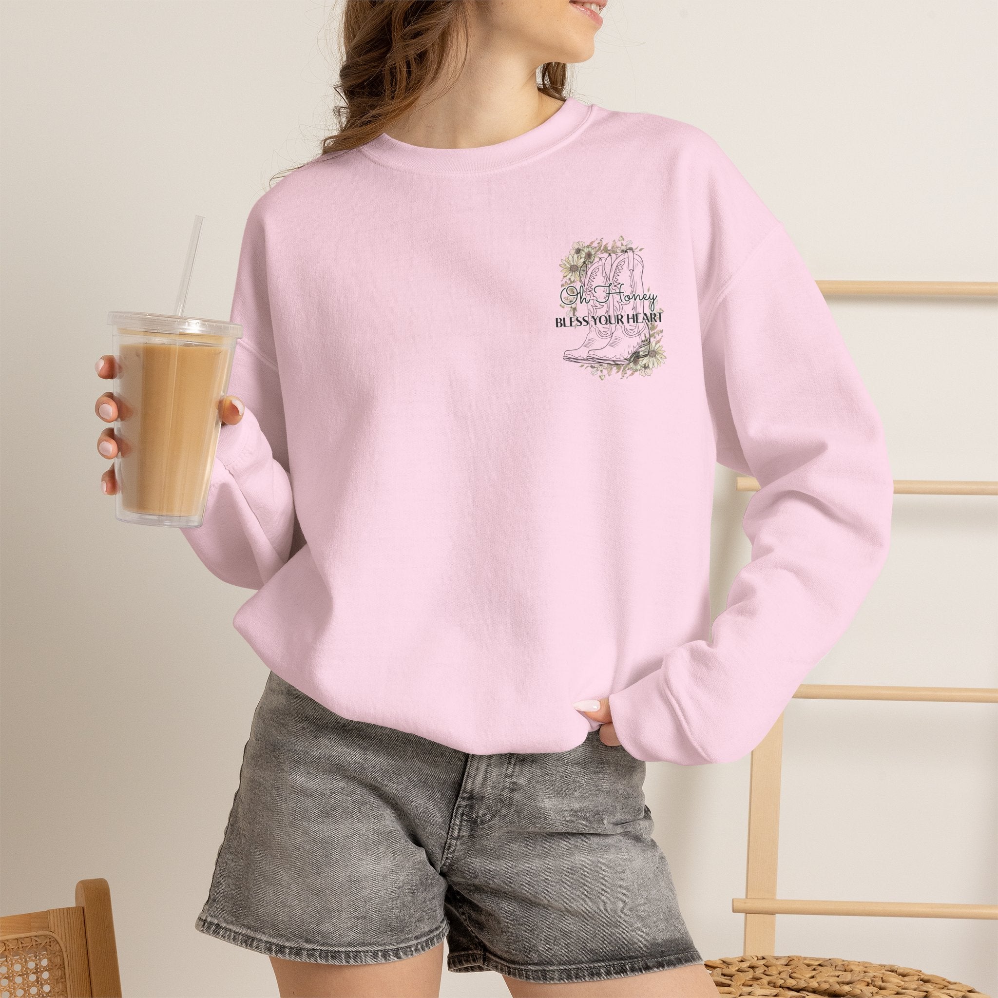 Oh Honey Bless Your Heart Womens Crewneck Sweatshirt