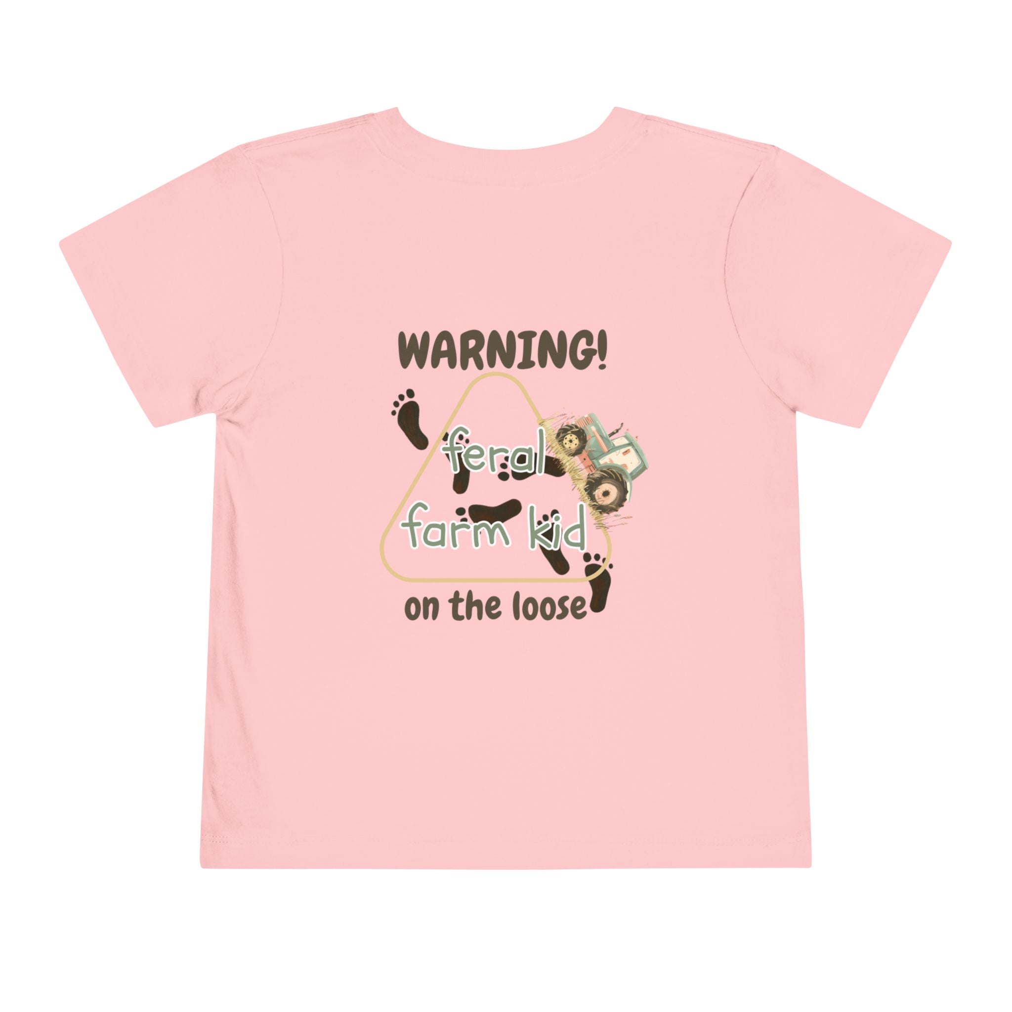 Warning Feral Farm Kid On The Loose Toddler Tshirt
