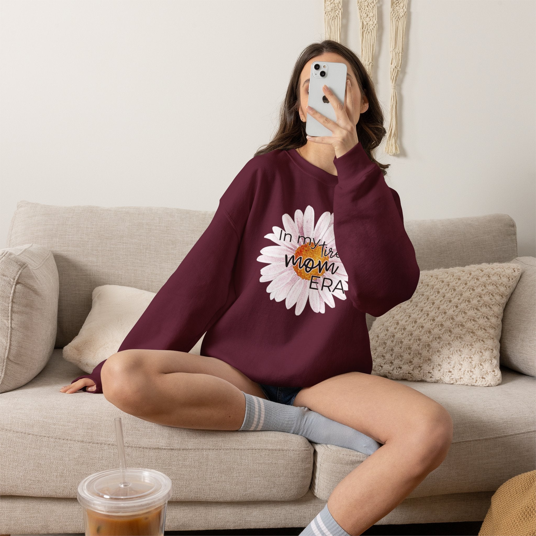 In My Tired Mom Era Crewneck Sweatshirt