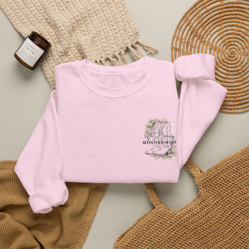 Oh Honey Bless Your Heart Womens Crewneck Sweatshirt