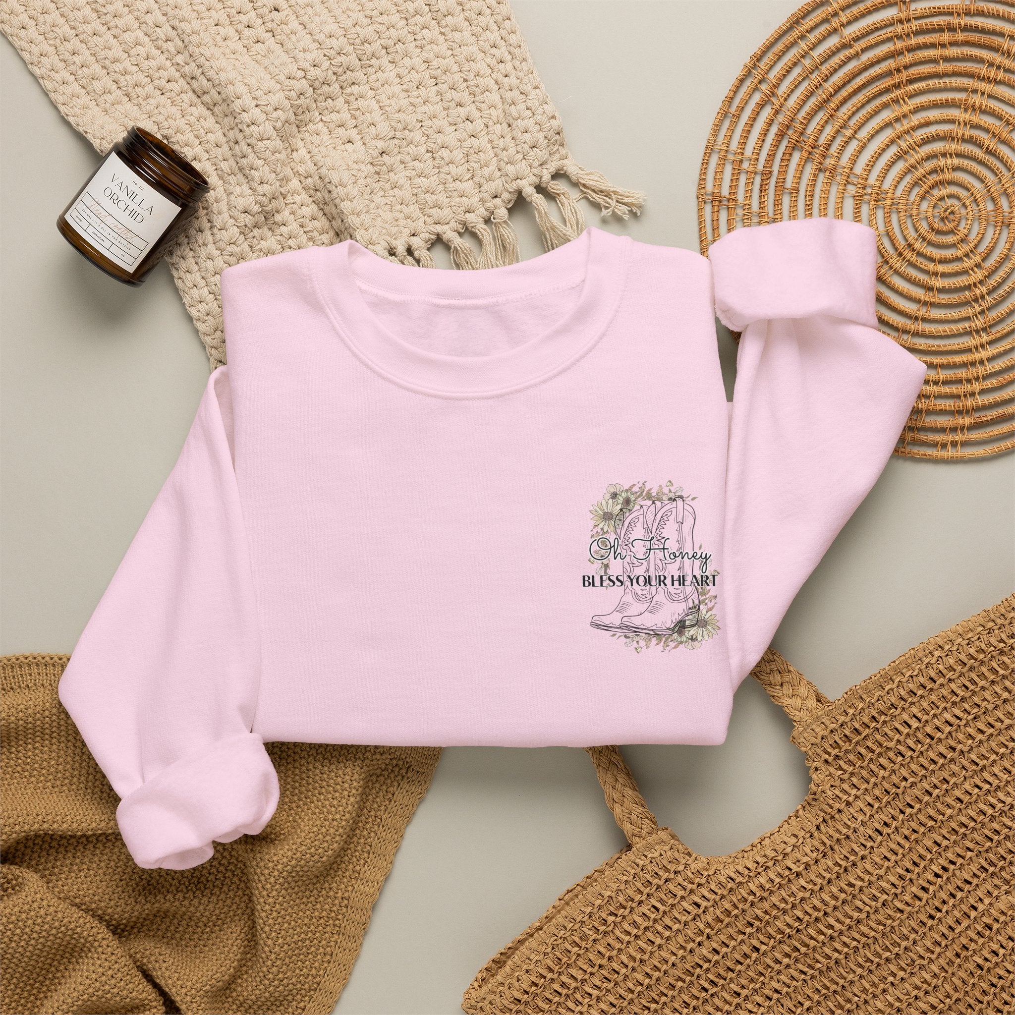 Oh Honey Bless Your Heart Womens Crewneck Sweatshirt