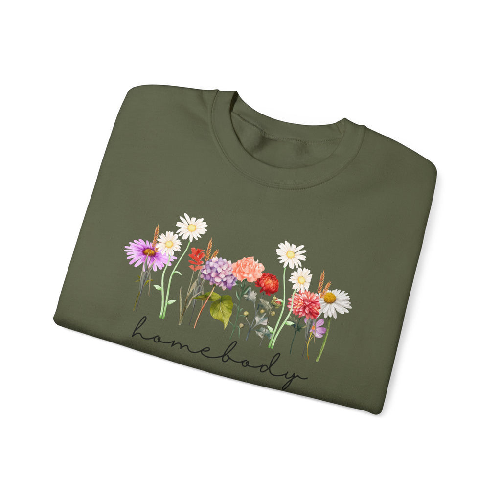 Floral Homebody Womens Crewneck Sweatshirt