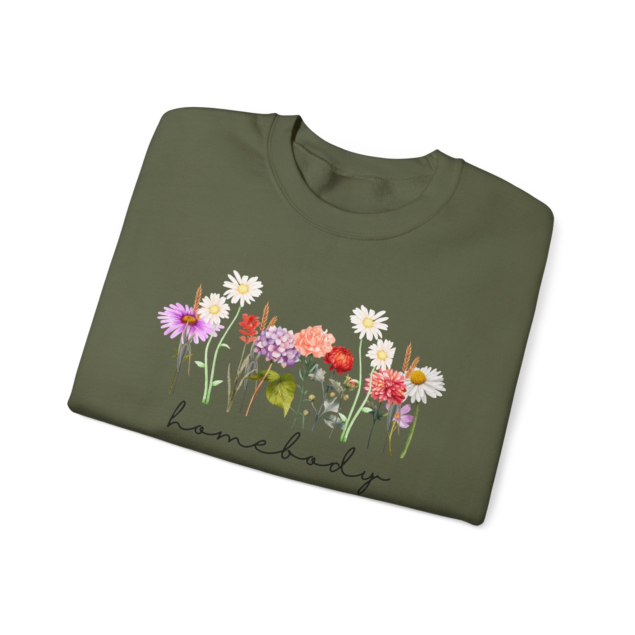 Floral Homebody Womens Crewneck Sweatshirt