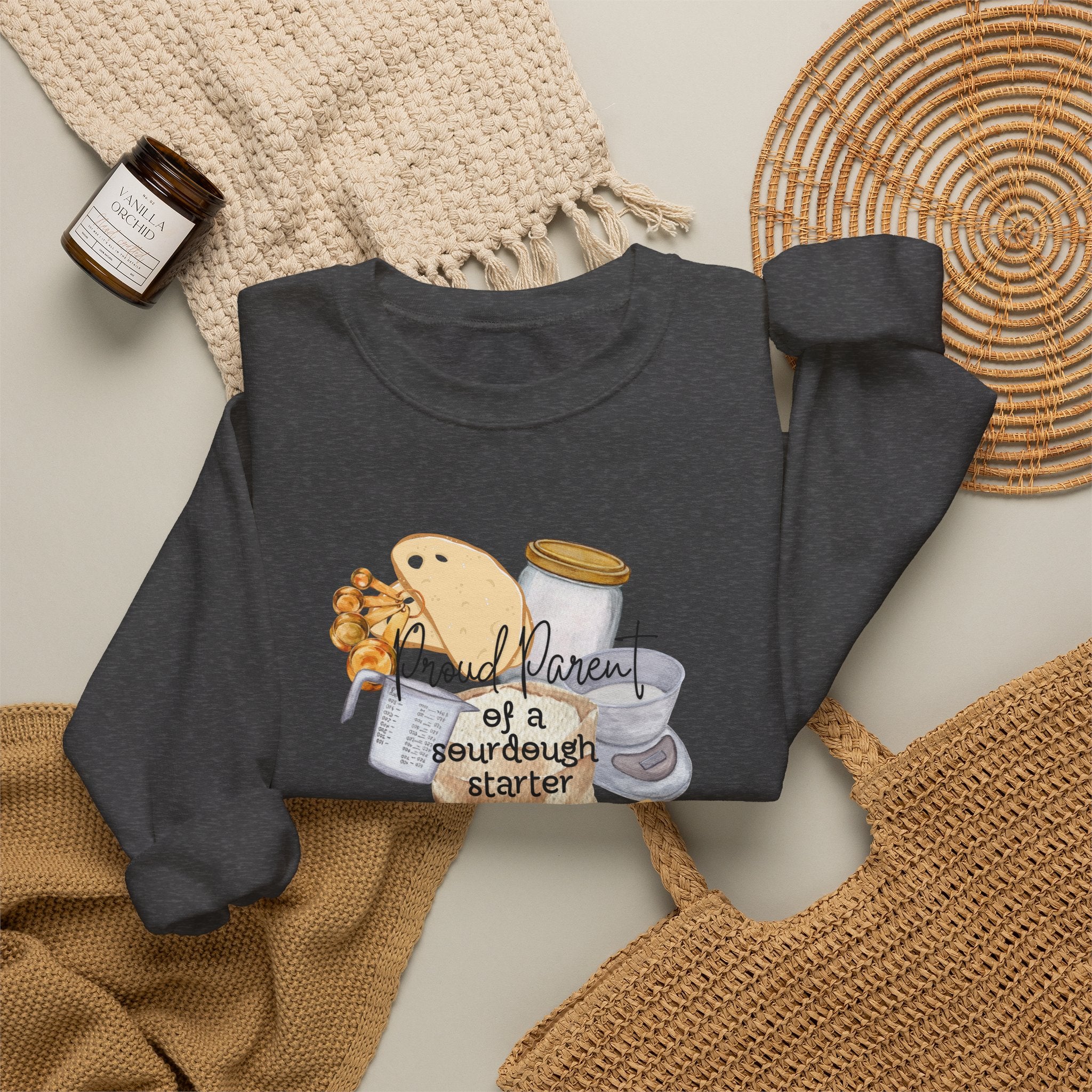 Proud Parents Of A Sourdough Starter Crewneck Sweatshirt