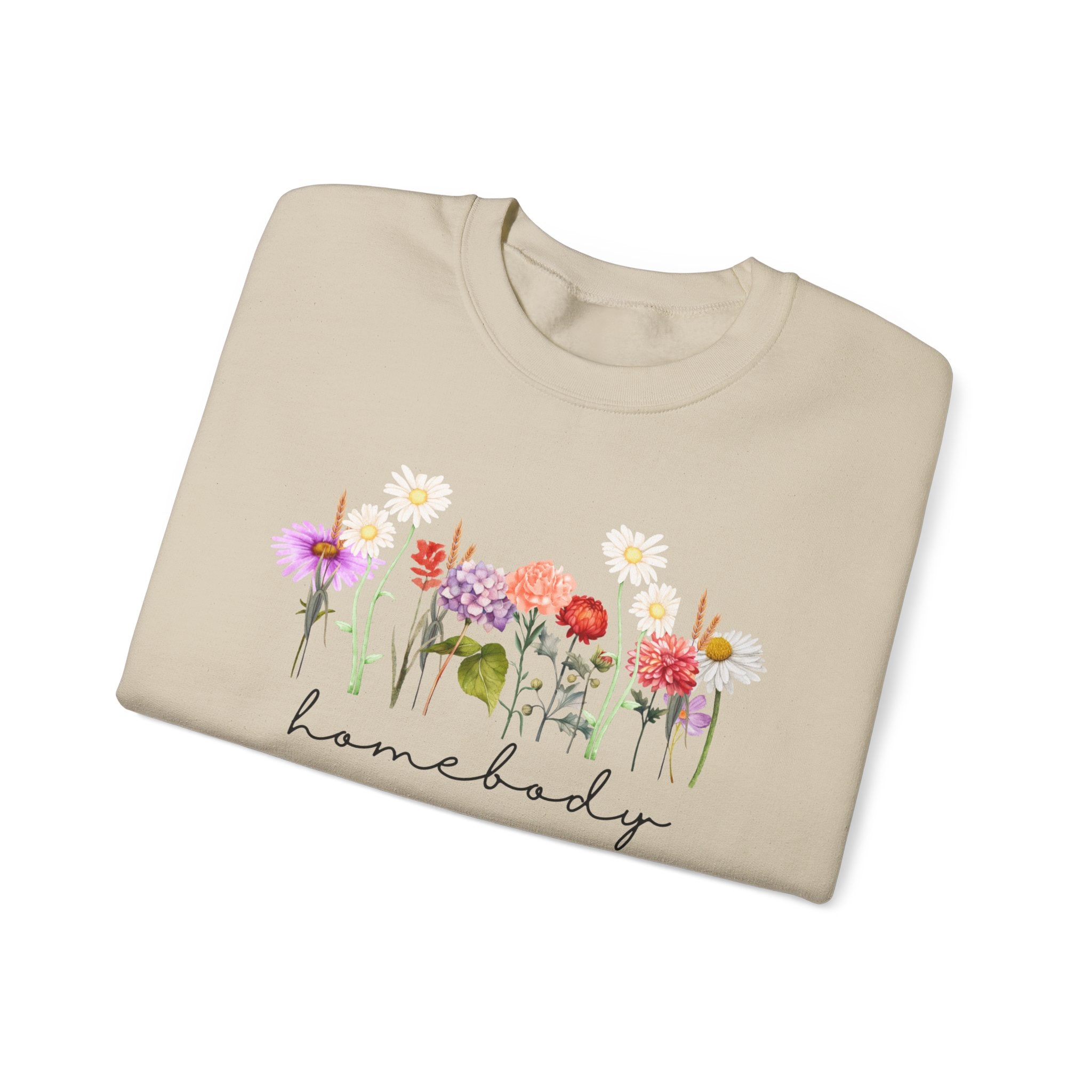 Floral Homebody Womens Crewneck Sweatshirt