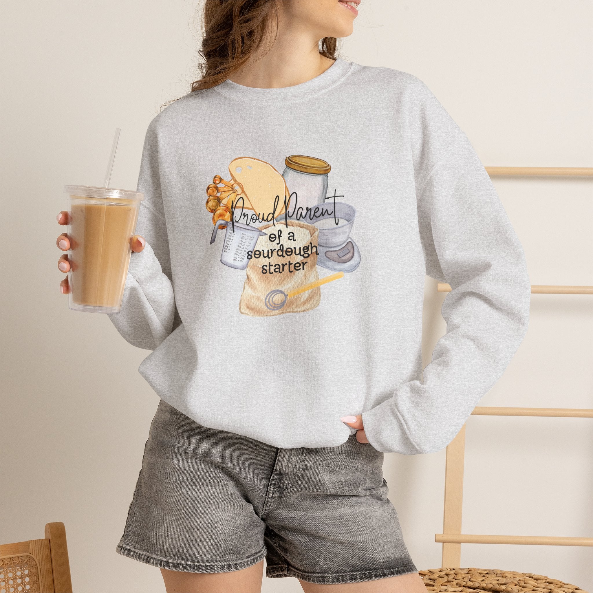 Proud Parents Of A Sourdough Starter Crewneck Sweatshirt