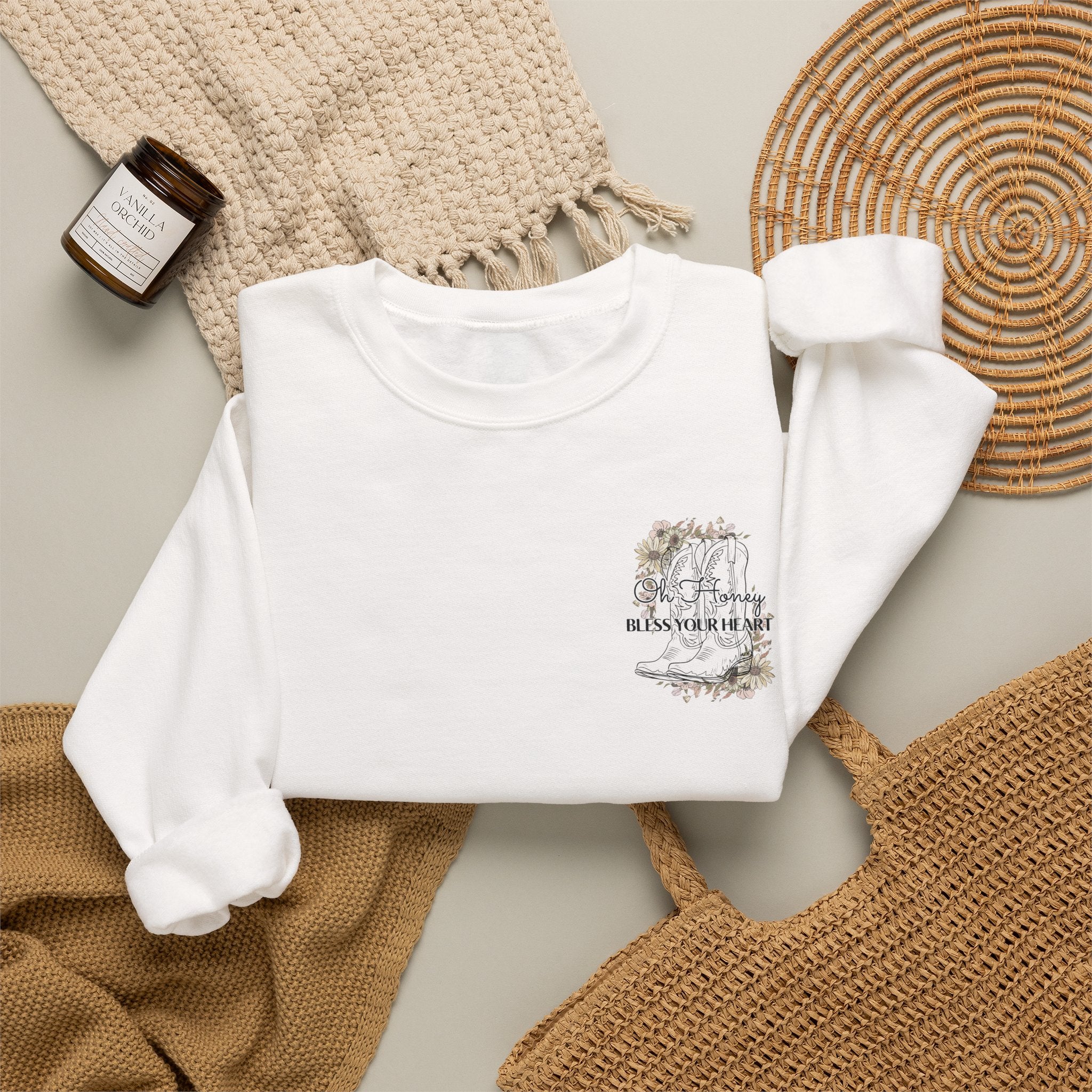 Oh Honey Bless Your Heart Womens Crewneck Sweatshirt