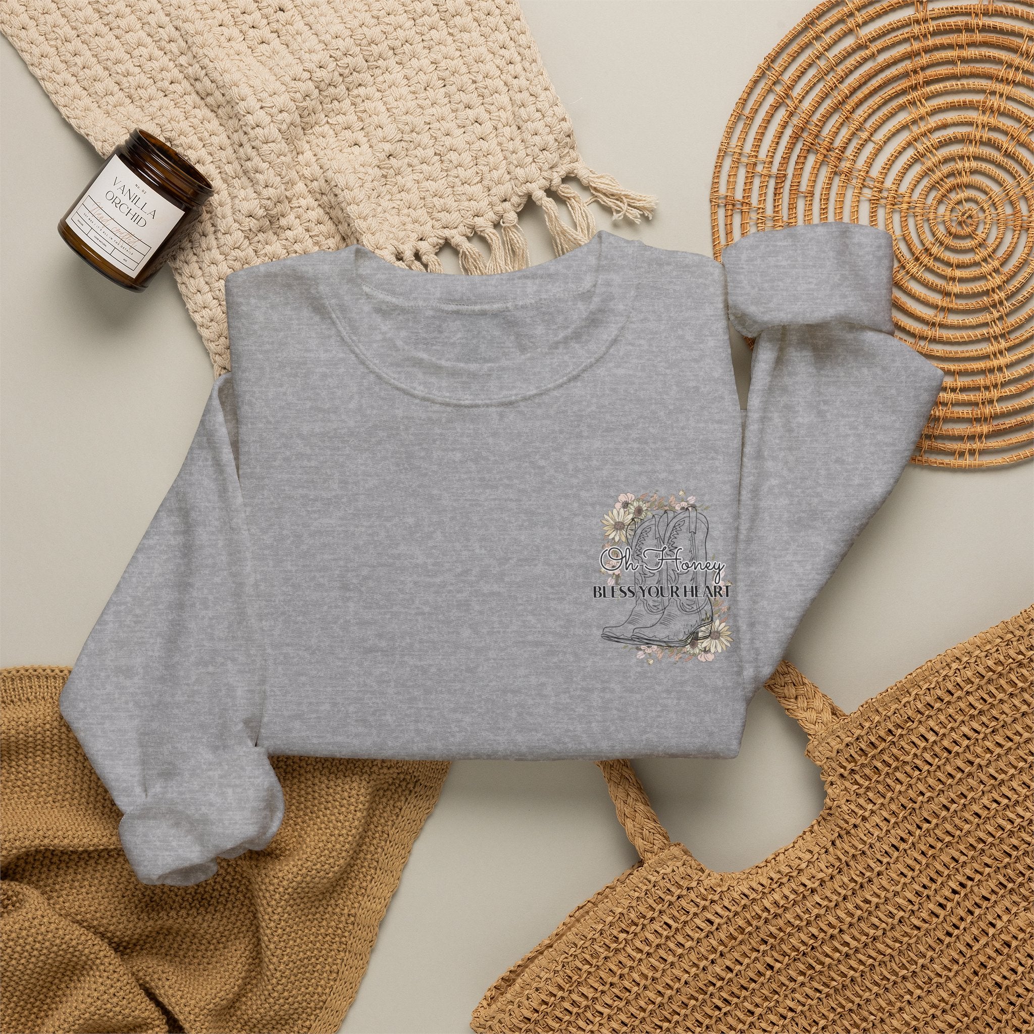 Oh Honey Bless Your Heart Womens Crewneck Sweatshirt