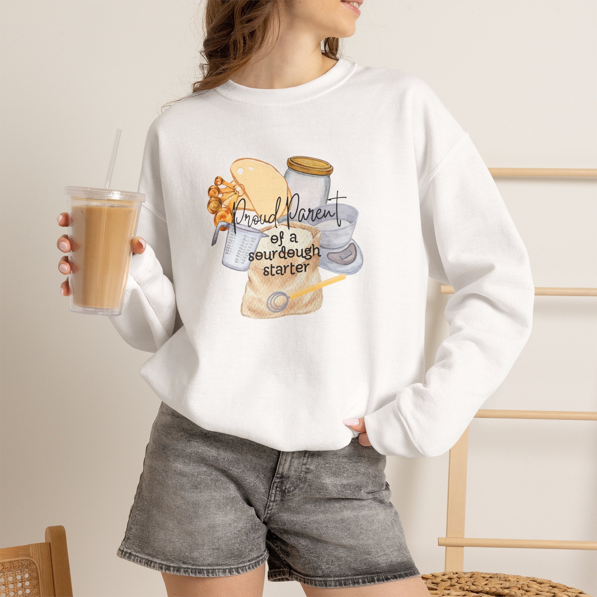 Proud Parents Of A Sourdough Starter Crewneck Sweatshirt