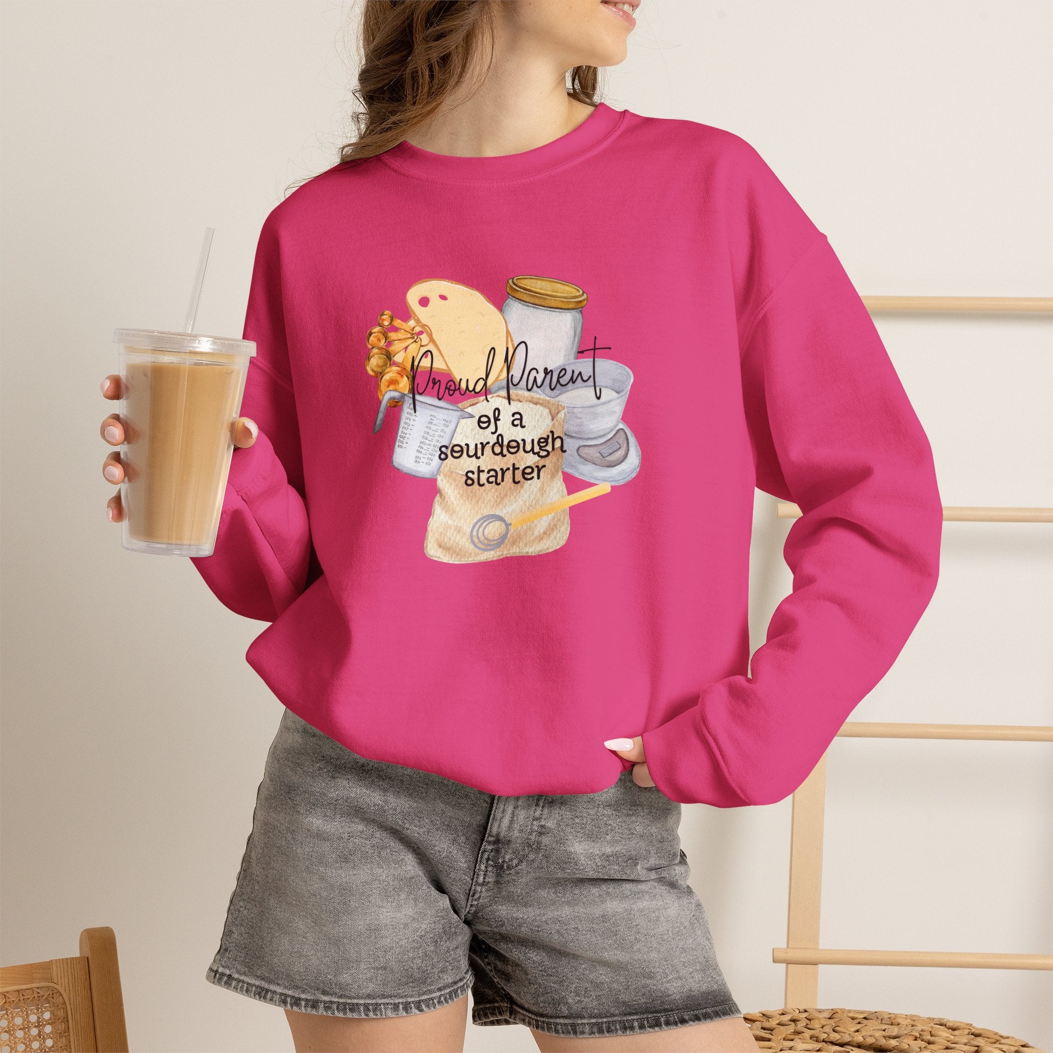 Proud Parents Of A Sourdough Starter Crewneck Sweatshirt
