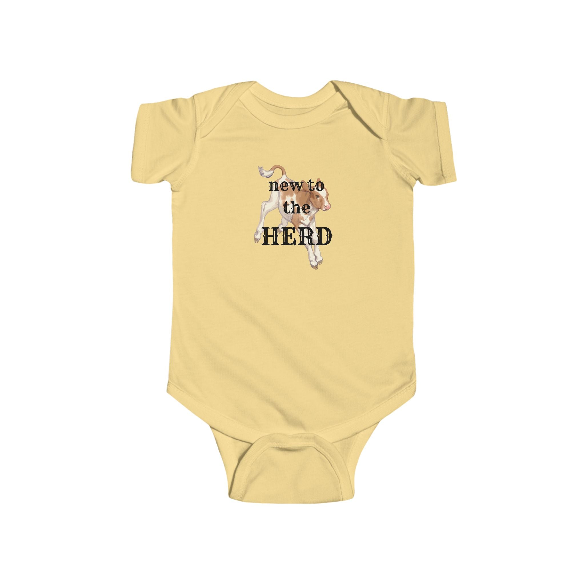 New To The Herd Cow Infant Fine Jersey Bodysuit