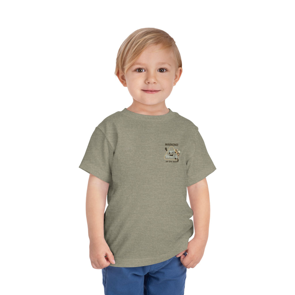 Warning Feral Farm Kid On The Loose Toddler Tshirt