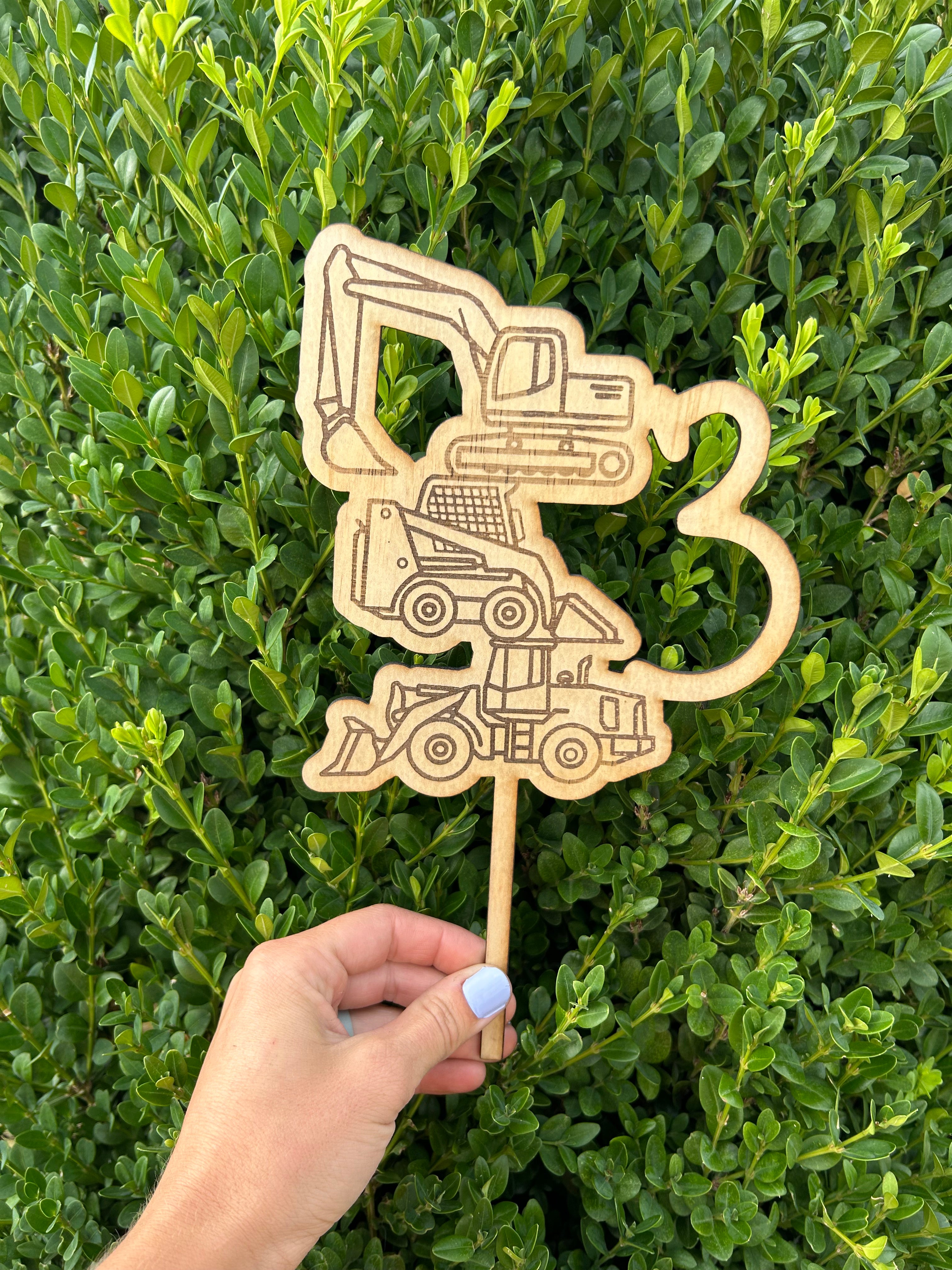 Construction Birthday Cake Topper