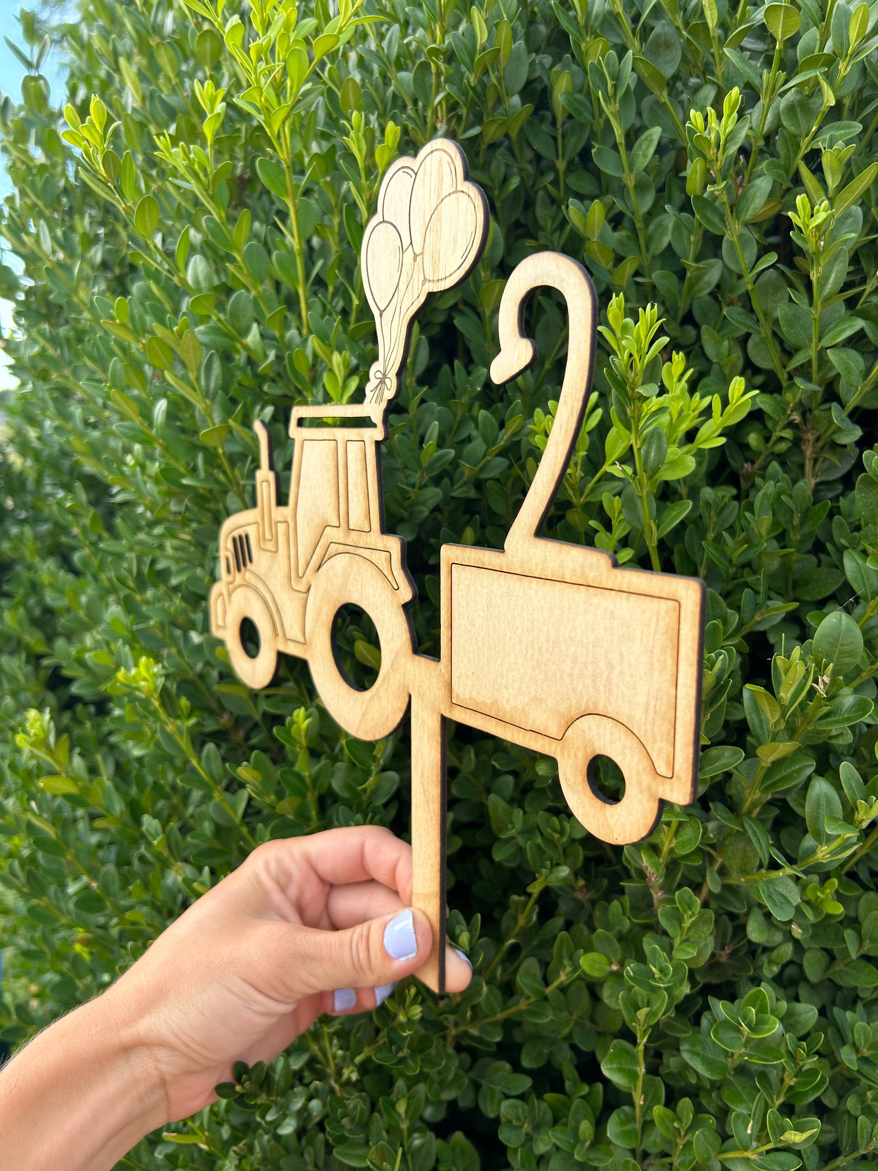Tractor Birthday Cake Topper