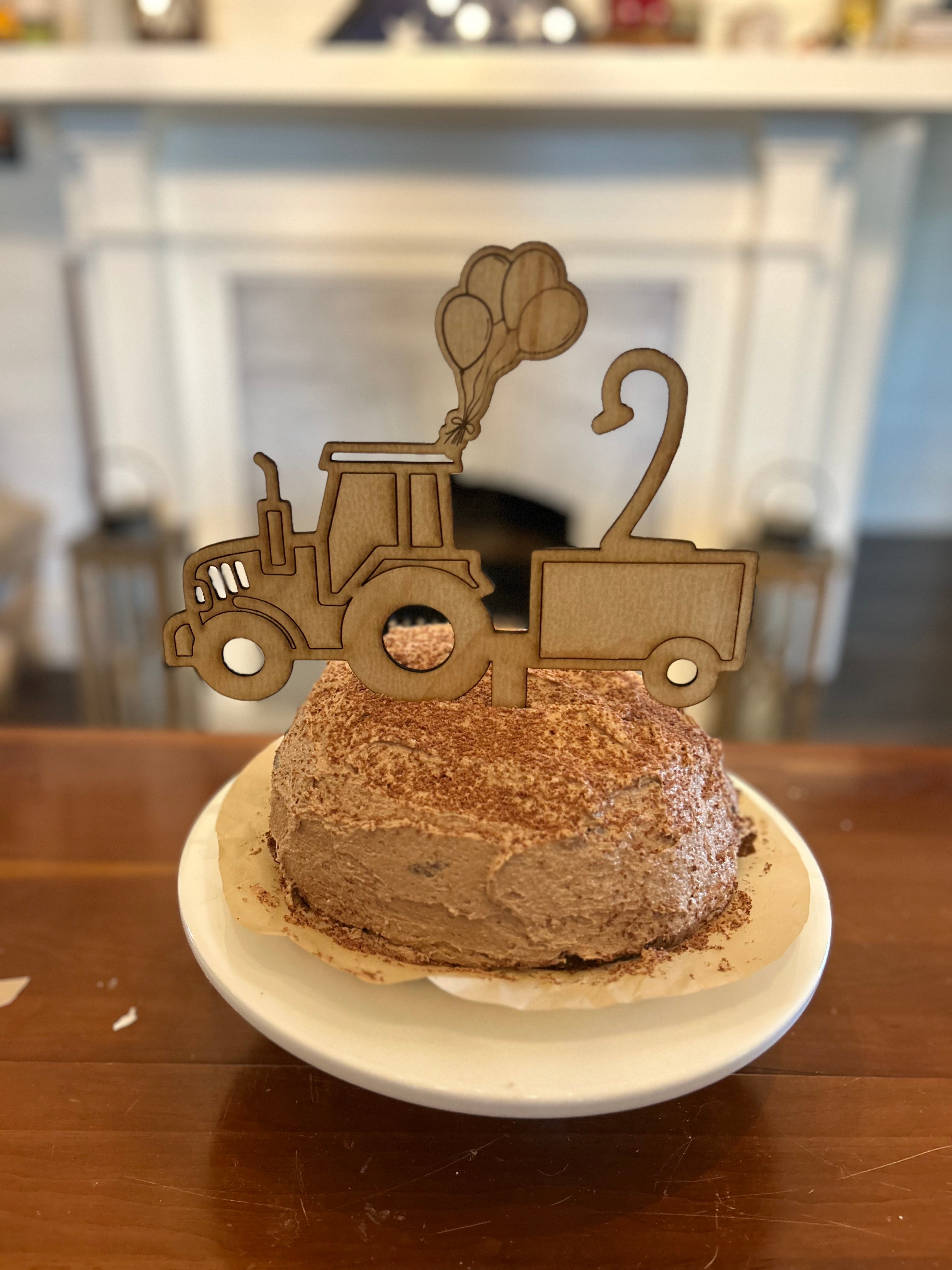 Tractor Birthday Cake Topper