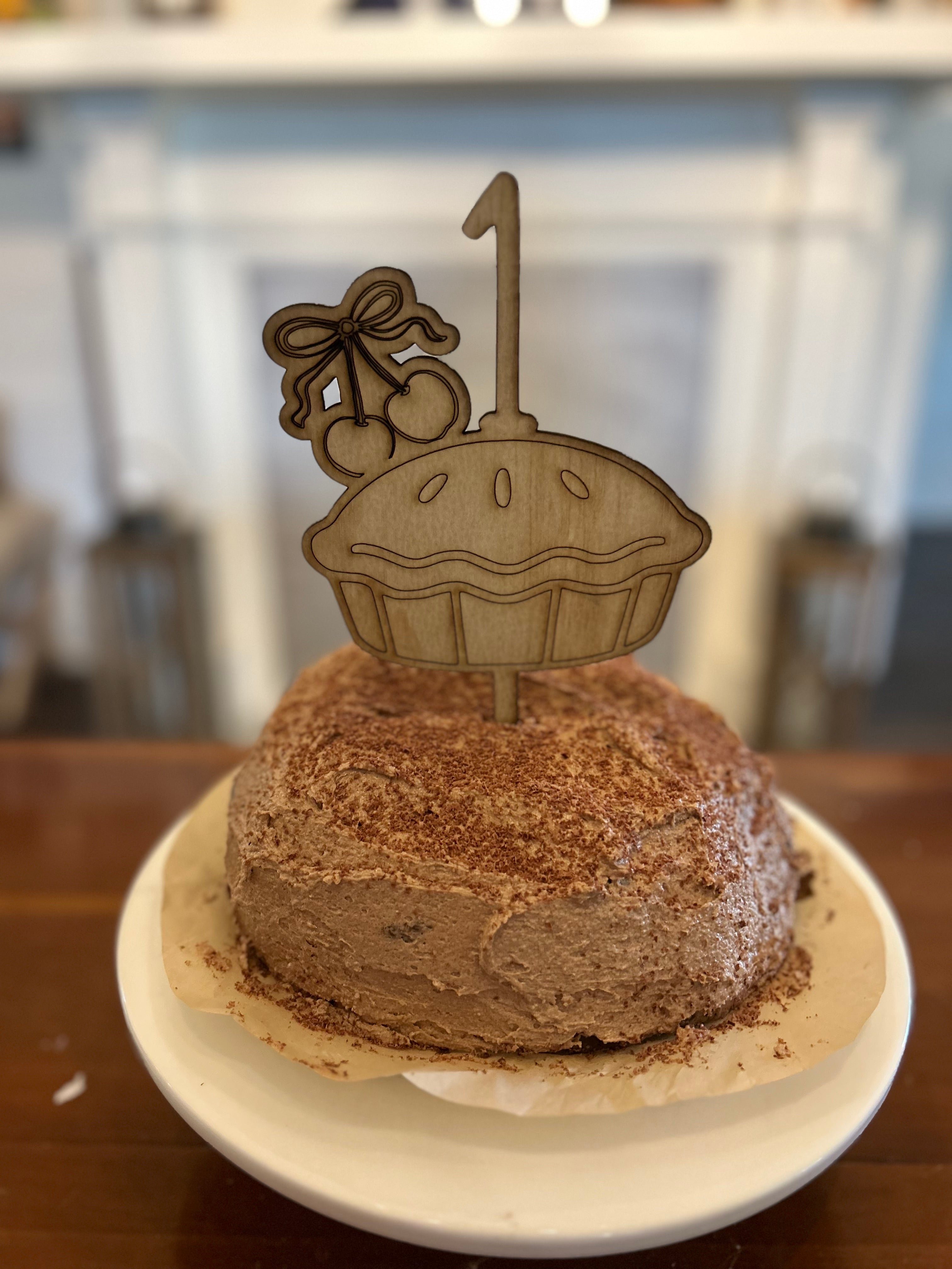 Cutie Pie Birthday Cake Topper