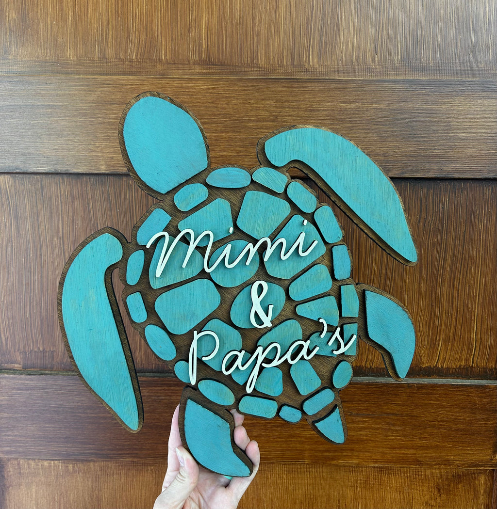 Personalized Sea Turtle Sign