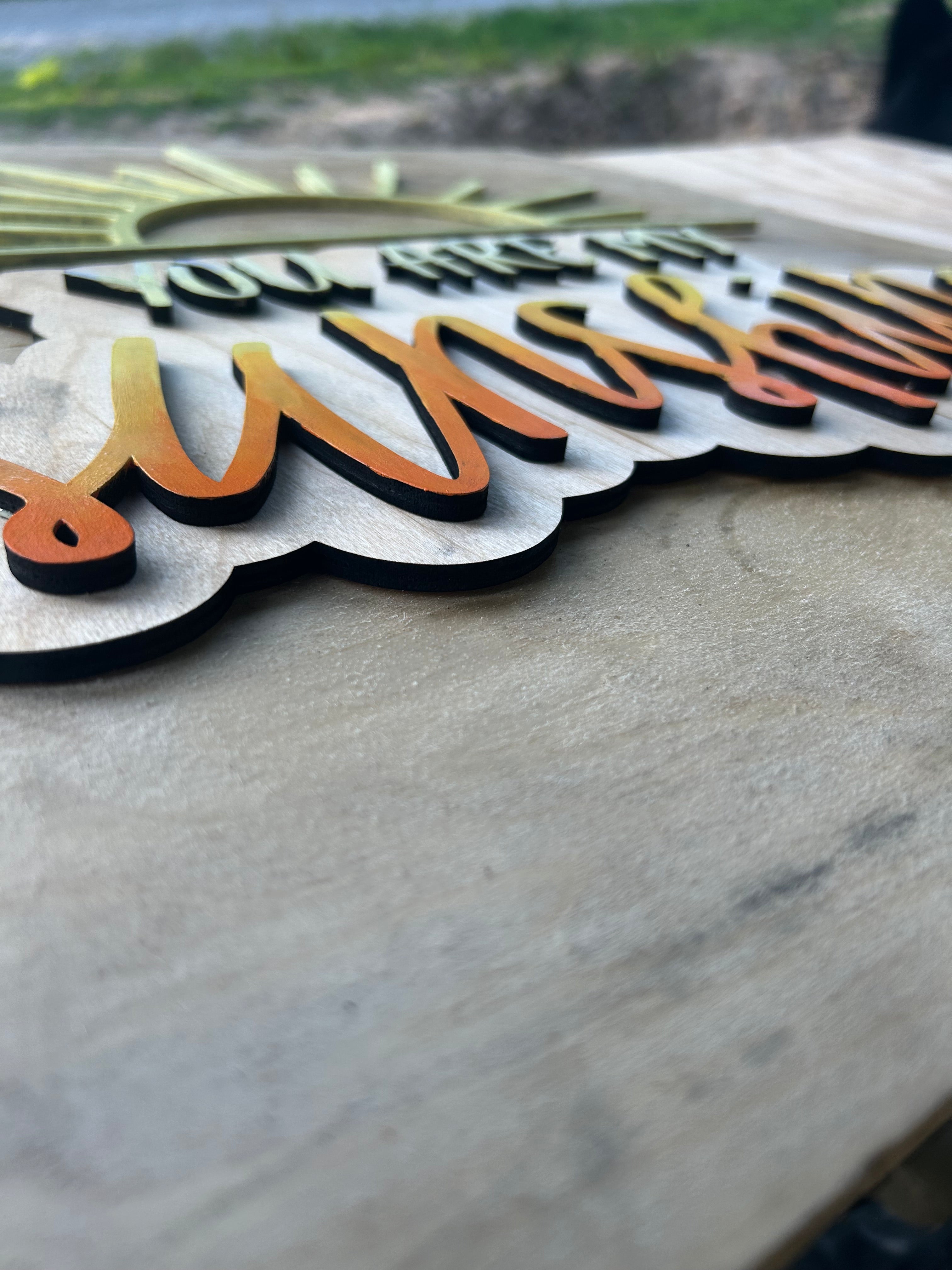 You Are My Sunshine Wood Wall Art