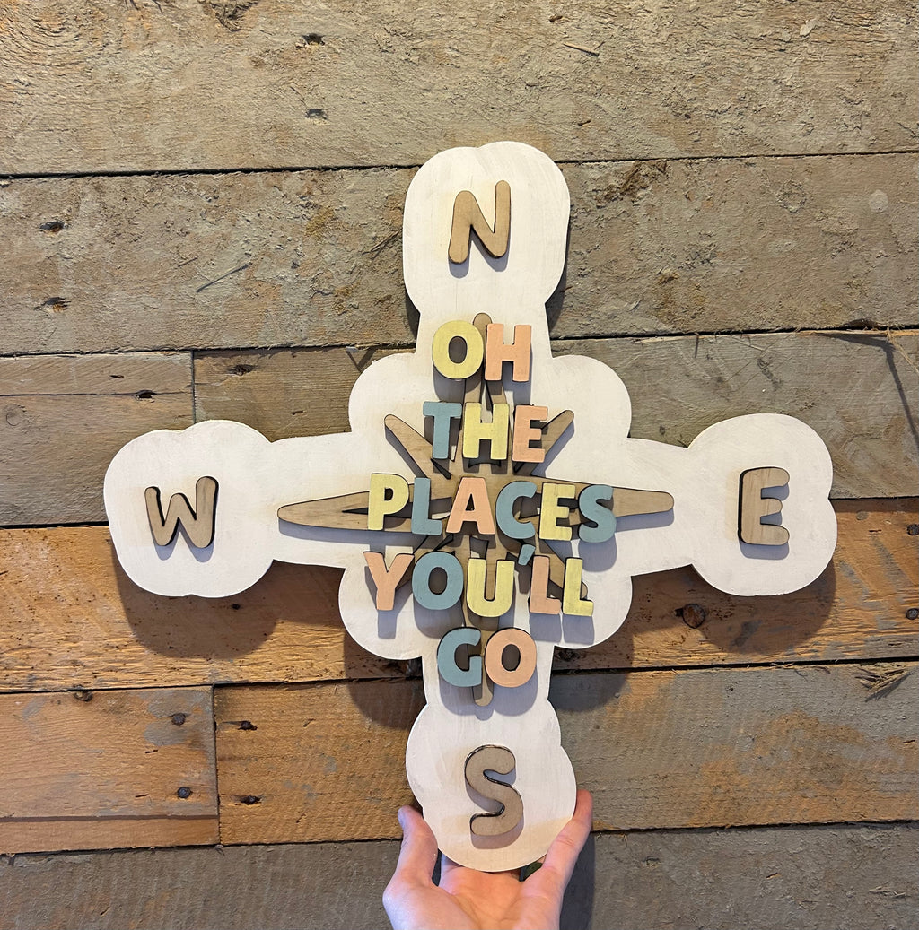 Oh The Places You'll Go Wood Sign