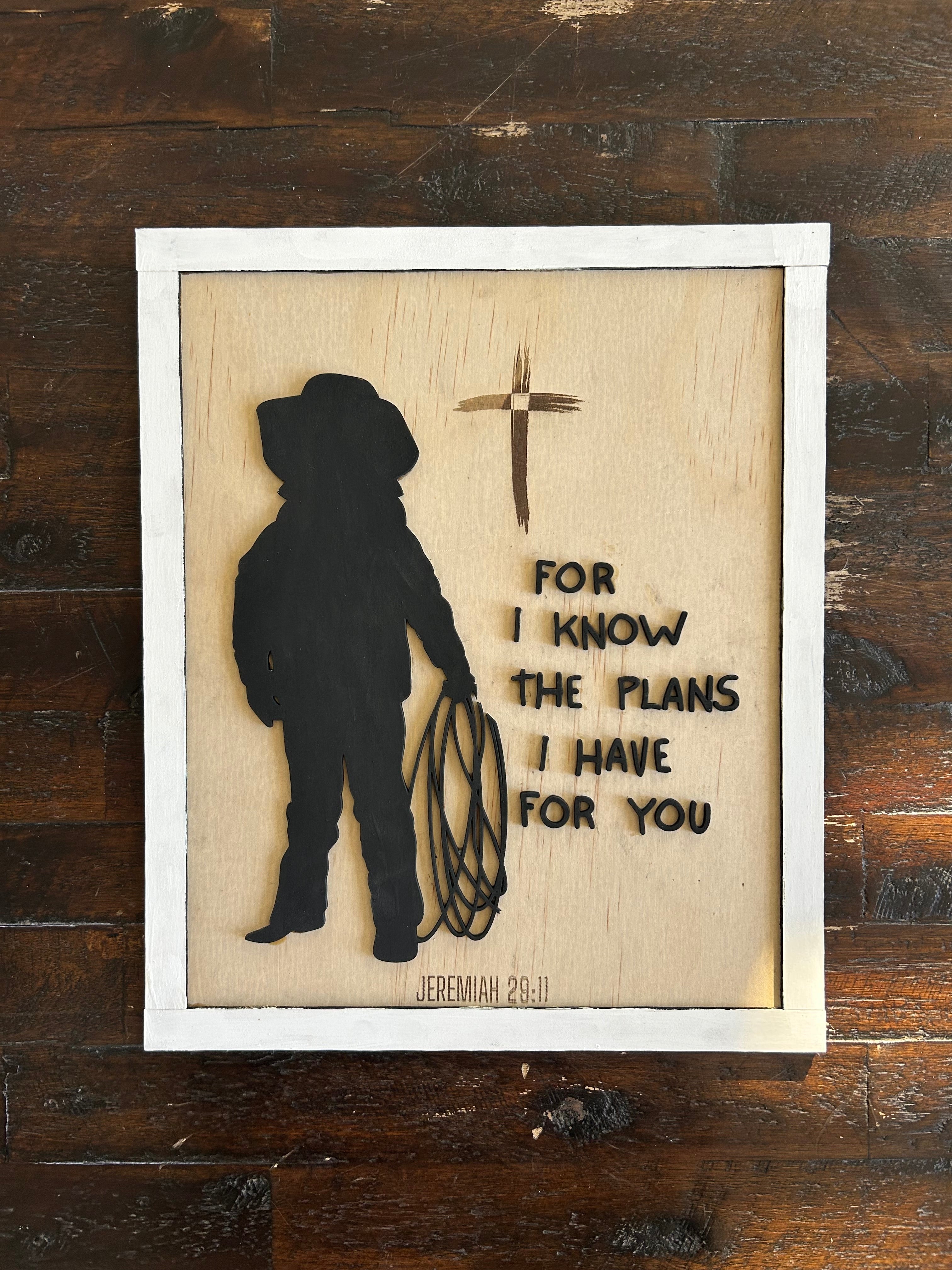 Cowboy Bible Verse Sign
