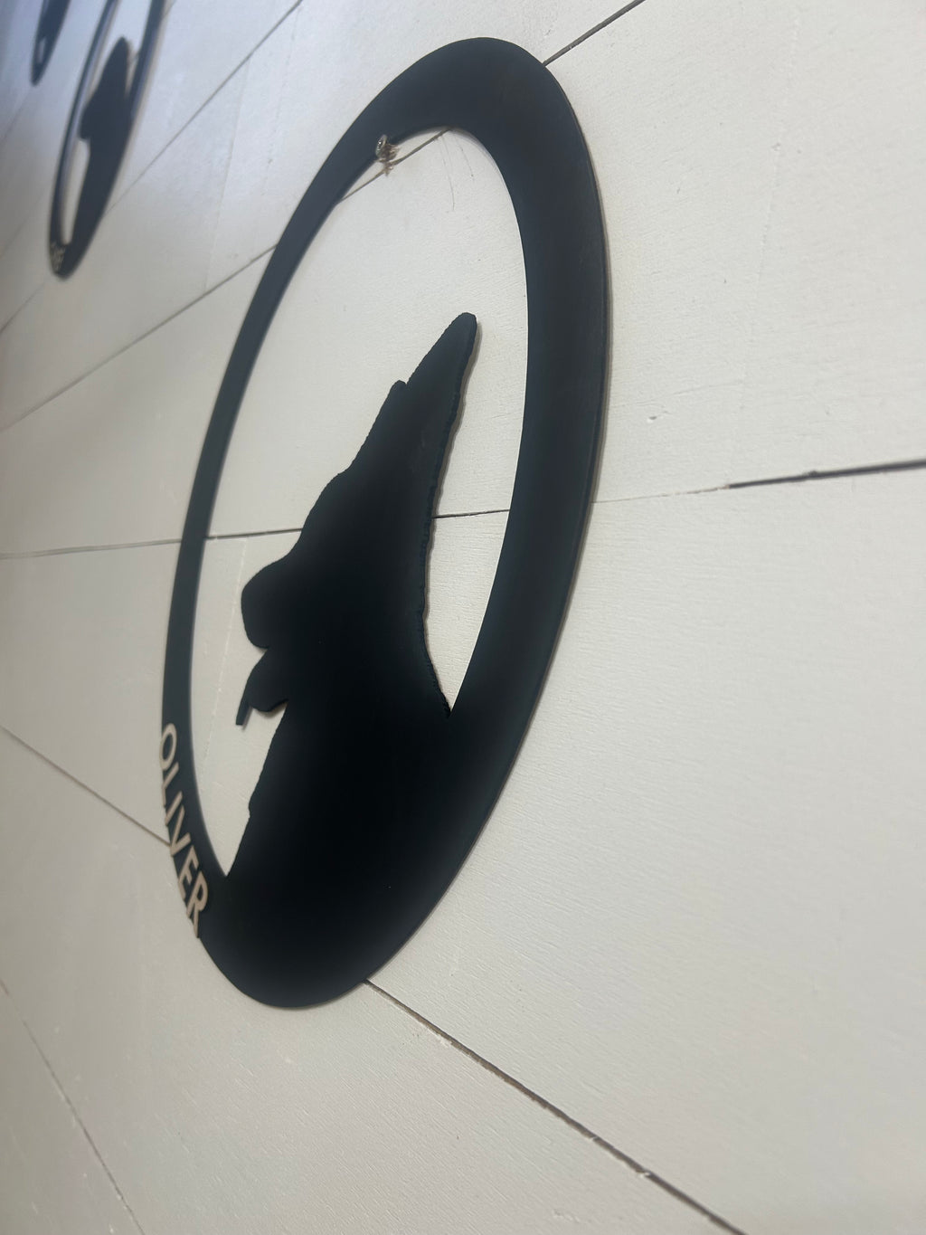 Custom Wood Silhouette Portrait | Pet & Kid Wall Art