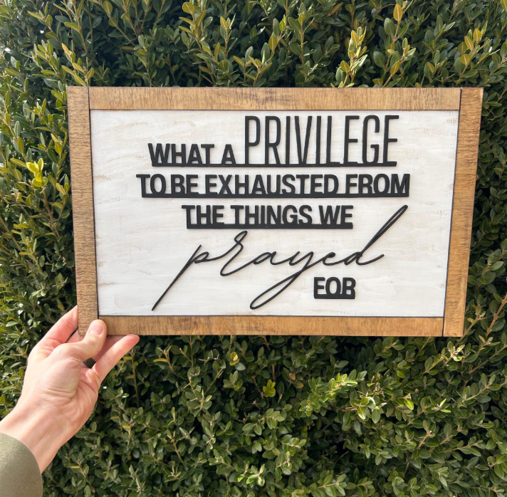 What A Privilege Wood Wall Art