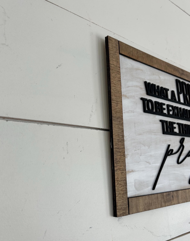 What A Privilege Wood Wall Art