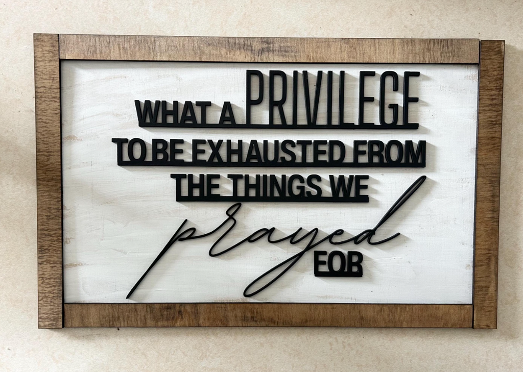 What A Privilege Wood Wall Art