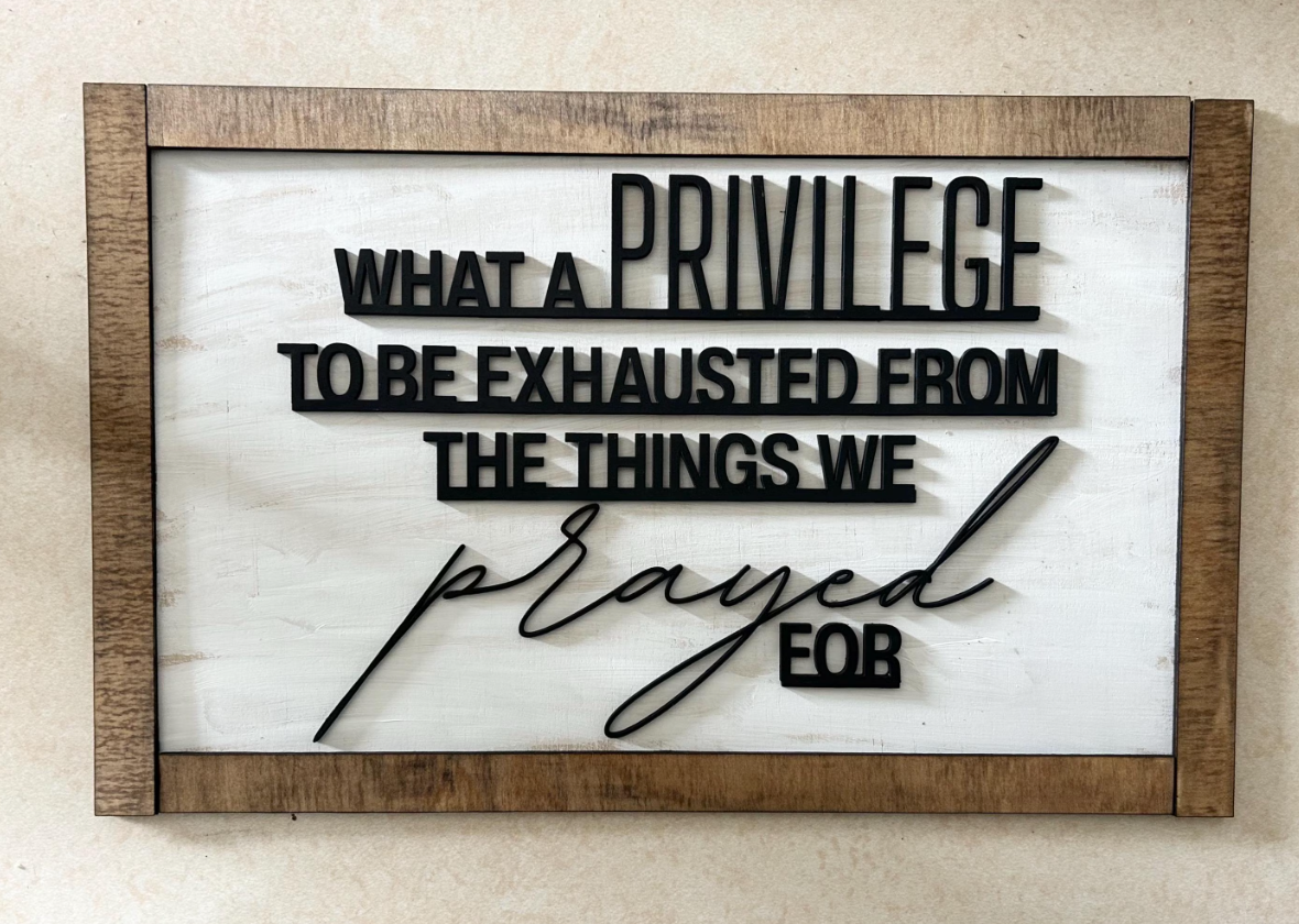 What A Privilege Wood Wall Art