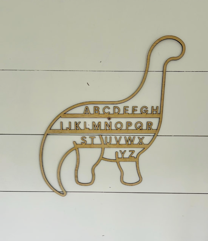 Wooden Alphabet Animal Wood Wall Art