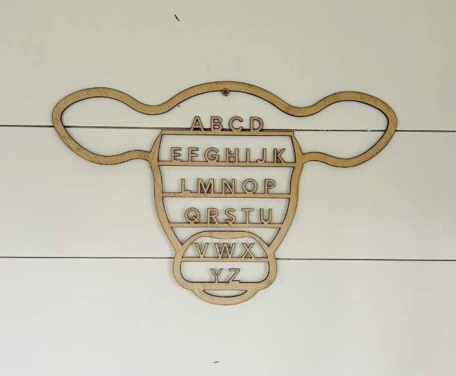 Wooden Alphabet Animal Wood Wall Art