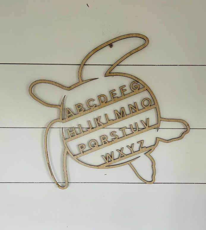 Wooden Alphabet Animal Wood Wall Art