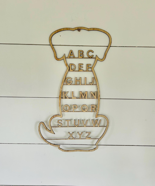Wooden Alphabet Animal Wood Wall Art