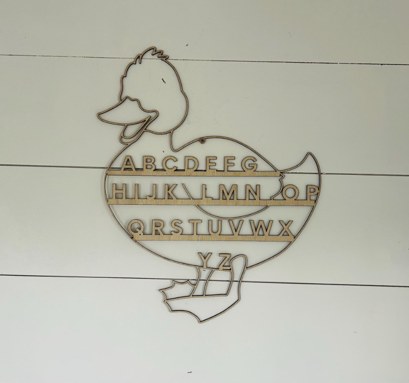 Wooden Alphabet Animal Wood Wall Art